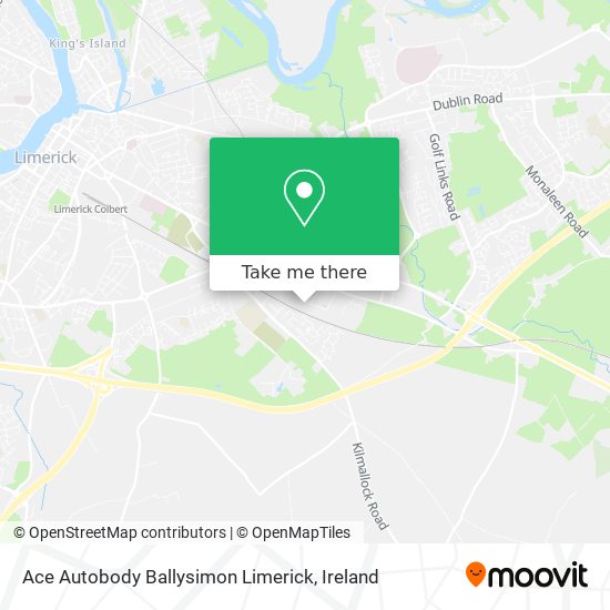 Ace Autobody Ballysimon Limerick map