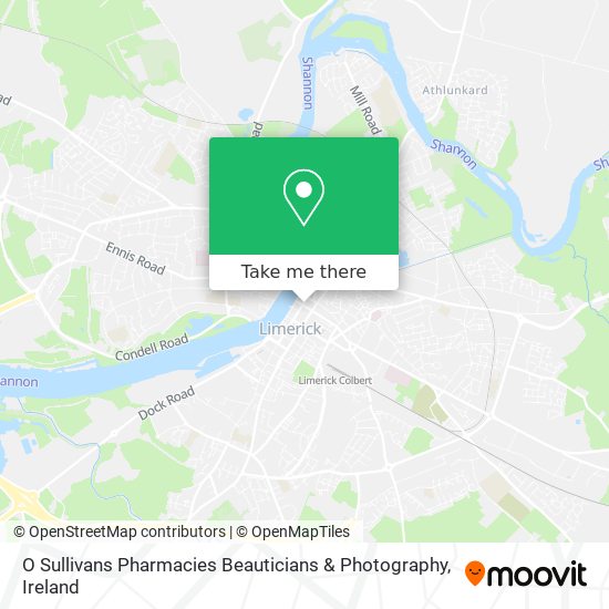 O Sullivans Pharmacies Beauticians & Photography map