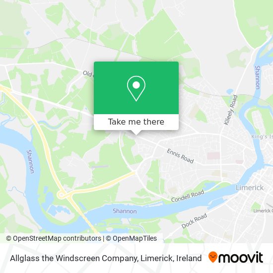 Allglass the Windscreen Company, Limerick map