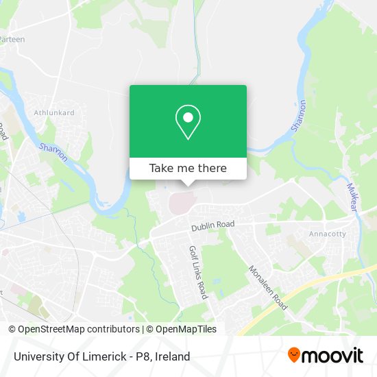 University Of Limerick - P8 map