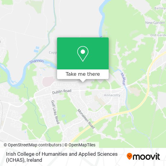 Irish College of Humanities and Applied Sciences (ICHAS) map