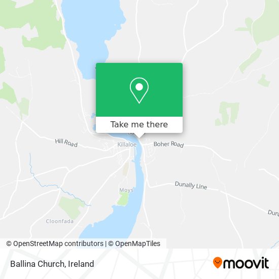 Ballina Church map