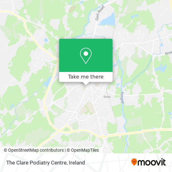 The Clare Podiatry Centre map