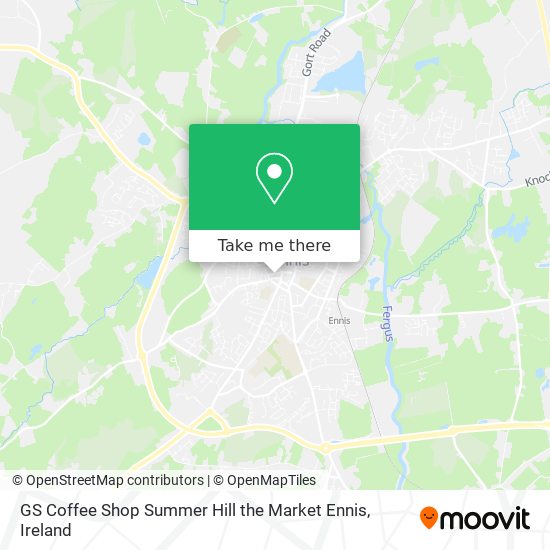 GS Coffee Shop Summer Hill the Market Ennis map