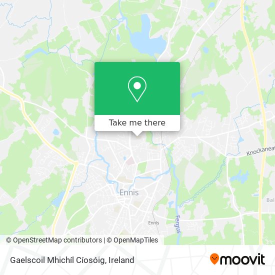 Gaelscoil Mhichíl Cíosóig map