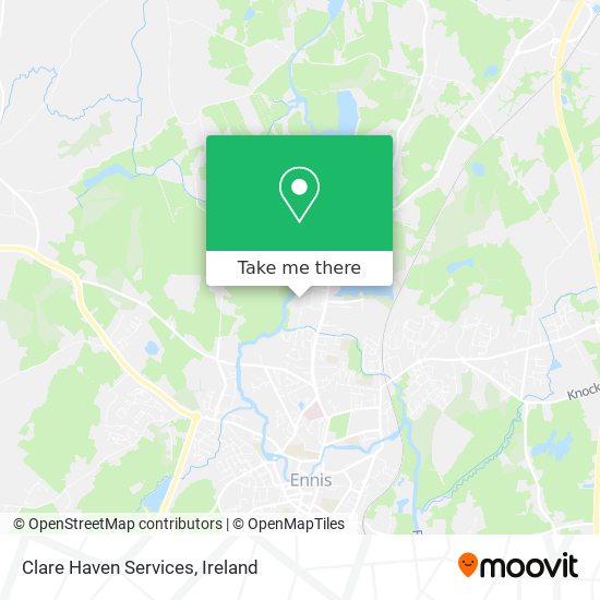 Clare Haven Services map