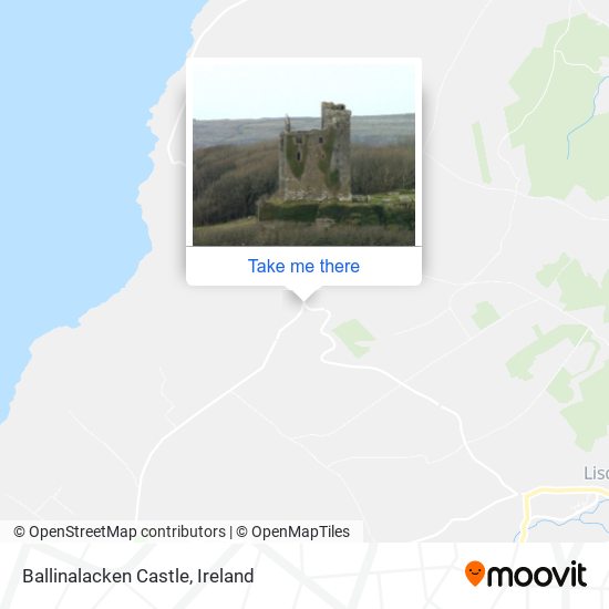 Ballinalacken Castle map