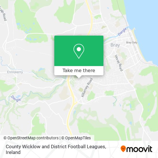 County Wicklow and District Football Leagues map