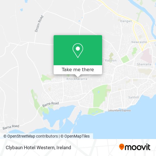 Clybaun Hotel Western map
