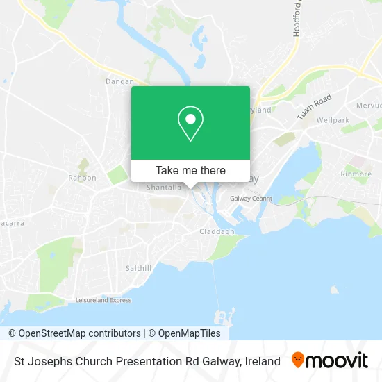 St Josephs Church Presentation Rd Galway map