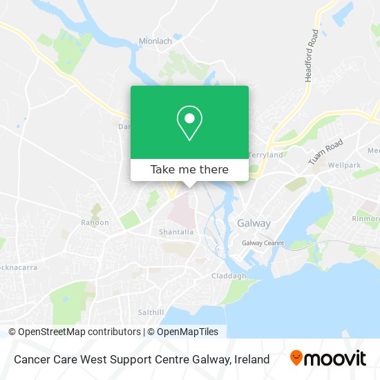 Cancer Care West Support Centre Galway map