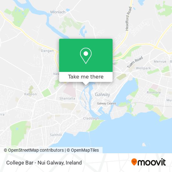 College Bar - Nui Galway plan