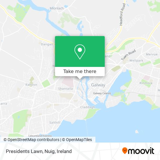 Presidents Lawn, Nuig map