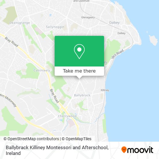 Ballybrack Killiney Montessori and Afterschool map