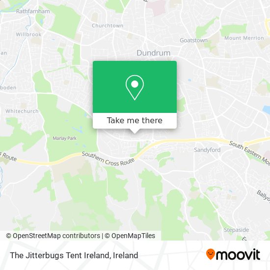 The Jitterbugs Tent Ireland map