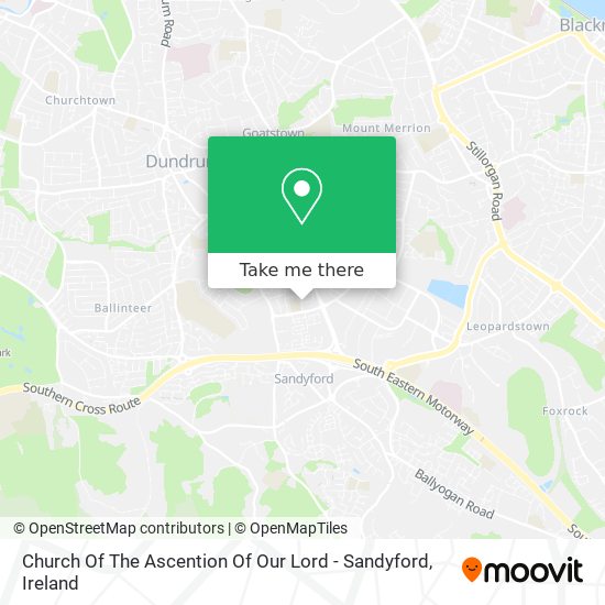 Church Of The Ascention Of Our Lord - Sandyford map