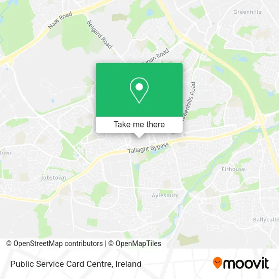 Public Service Card Centre map