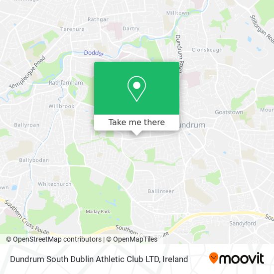 Dundrum South Dublin Athletic Club LTD map