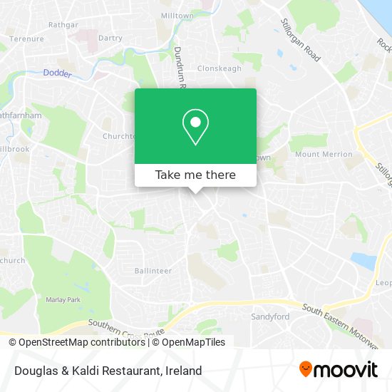 Douglas & Kaldi Restaurant map