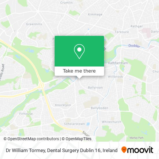 Dr William Tormey, Dental Surgery Dublin 16 map