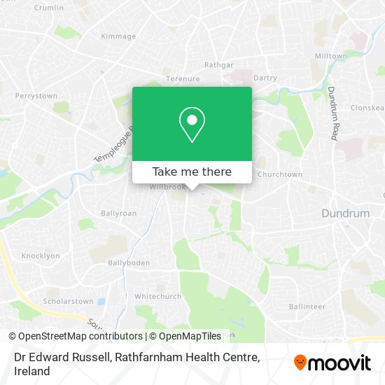 Dr Edward Russell, Rathfarnham Health Centre map