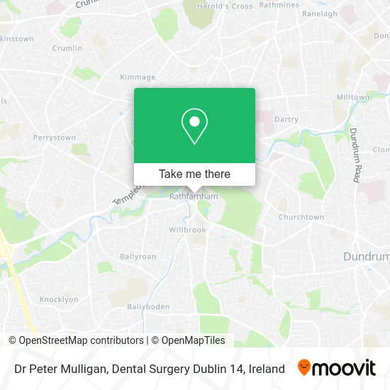 Dr Peter Mulligan, Dental Surgery Dublin 14 map