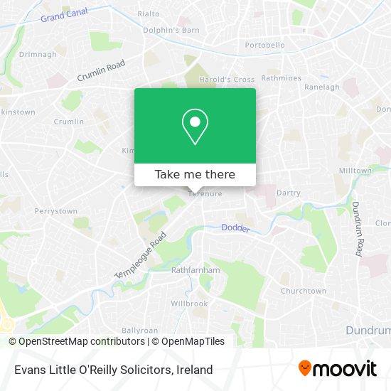 Evans Little O'Reilly Solicitors map