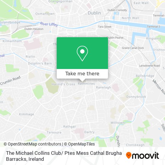 The Michael Collins Club/ Ptes Mess Cathal Brugha Barracks map