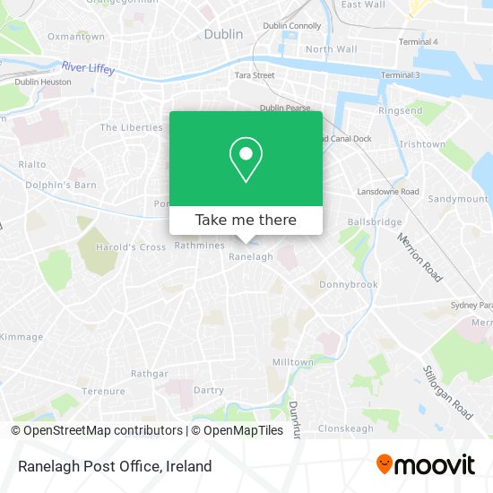 Ranelagh Post Office map