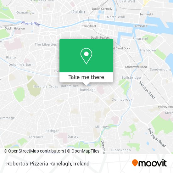 Robertos Pizzeria Ranelagh map