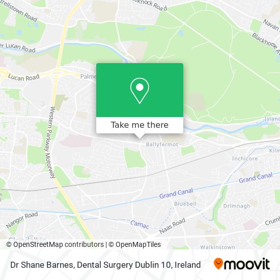 Dr Shane Barnes, Dental Surgery Dublin 10 map