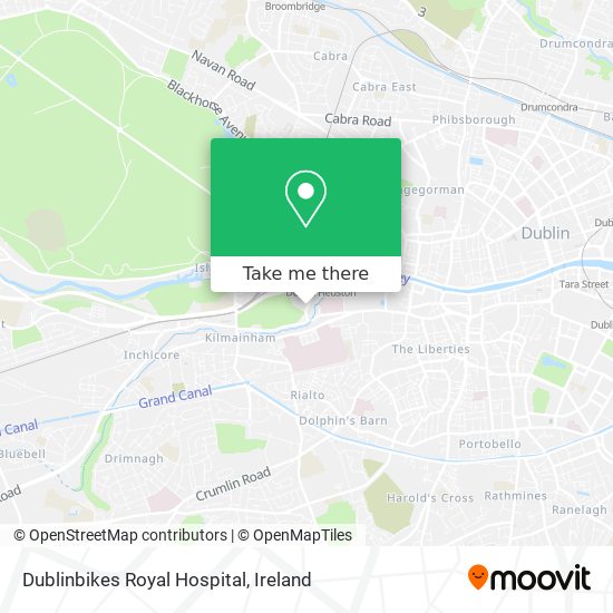Dublinbikes Royal Hospital map