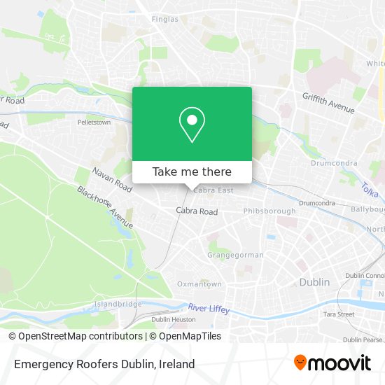 Emergency Roofers Dublin map