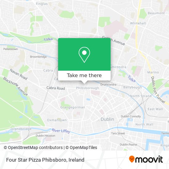 Four Star Pizza Phibsboro map