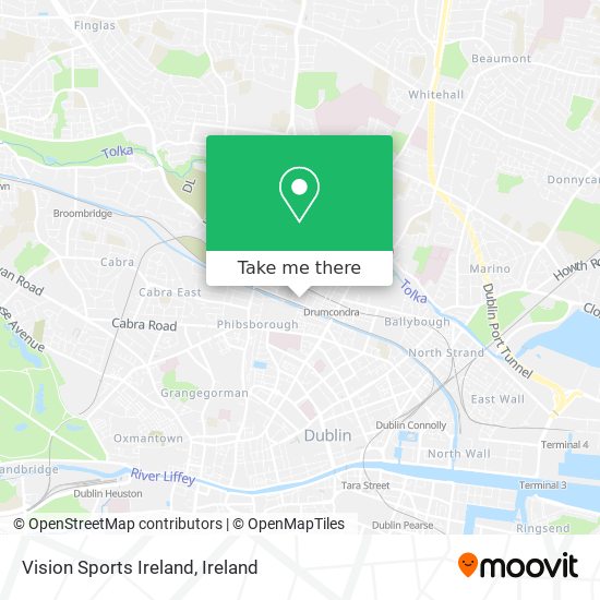 Vision Sports Ireland map