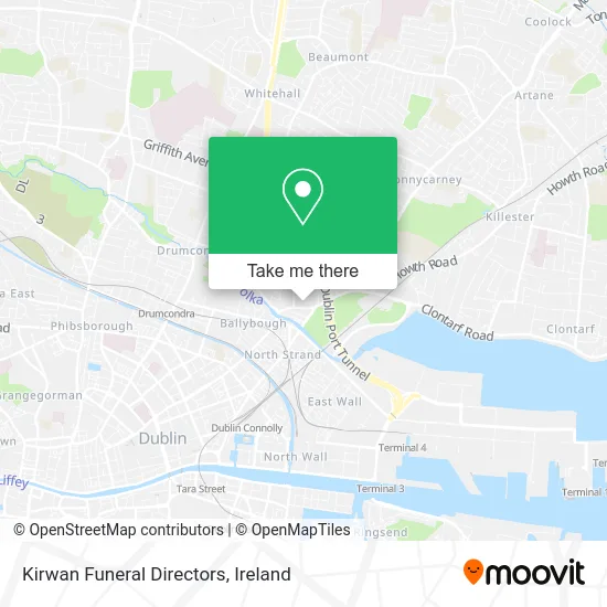 Kirwan Funeral Directors map
