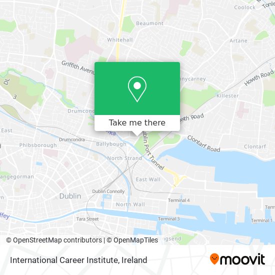 International Career Institute map