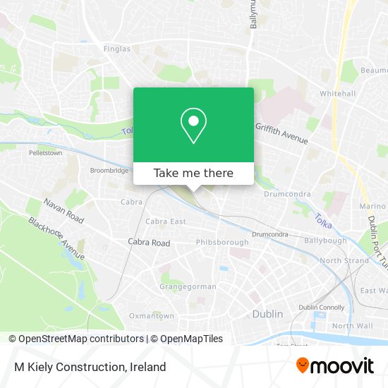 M Kiely Construction map