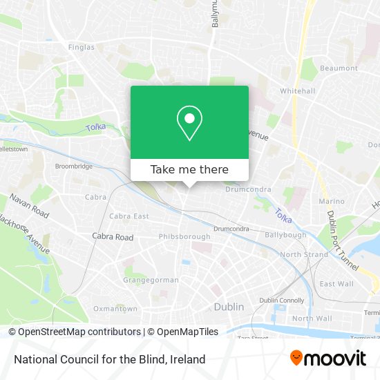 National Council for the Blind map