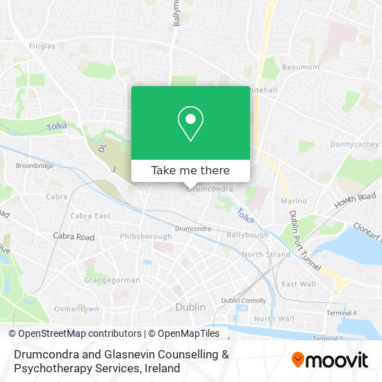 Drumcondra and Glasnevin Counselling & Psychotherapy Services map