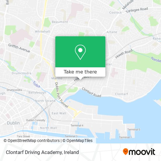 Clontarf Driving Academy map
