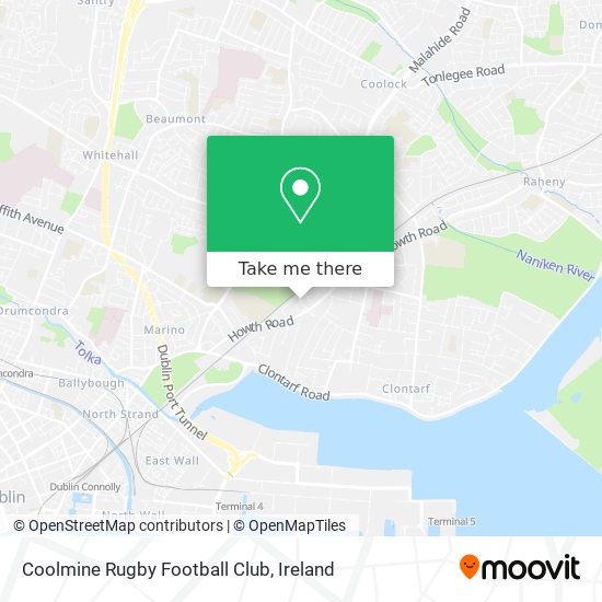 Coolmine Rugby Football Club map