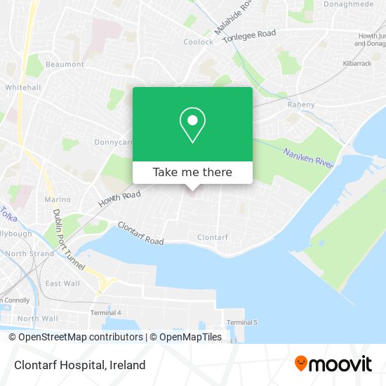 Clontarf Hospital map