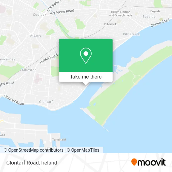 Clontarf Road map
