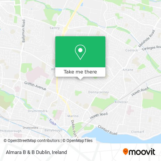 Almara B & B Dublin map