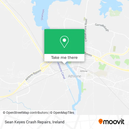 Sean Keyes Crash Repairs map
