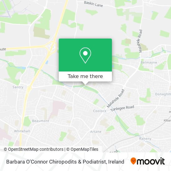 Barbara O'Connor Chiropodits & Podiatrist map