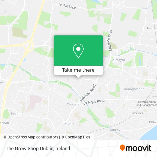 The Grow Shop Dublin map