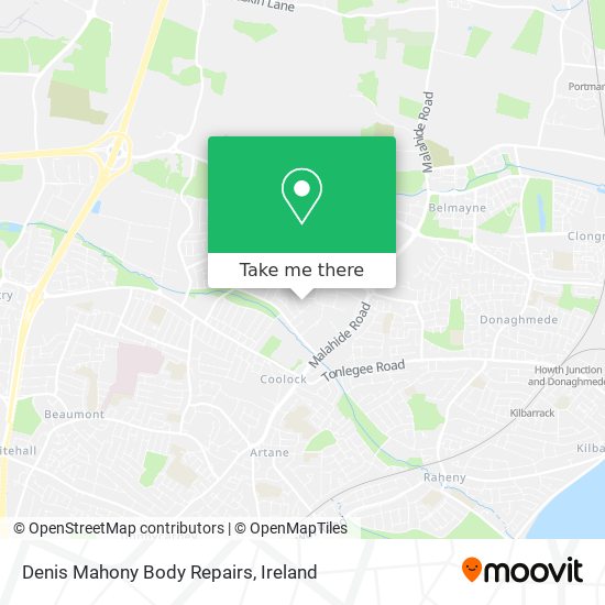 Denis Mahony Body Repairs map