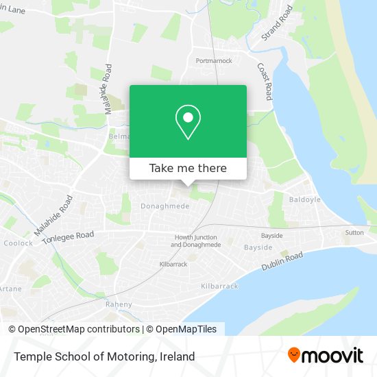 Temple School of Motoring map